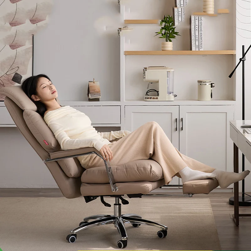 

Computer Leather Office Chairs Design Ergonomic Floor Recliner Office Chairs Swivel Armchair Silla Escritorio Home Furniture