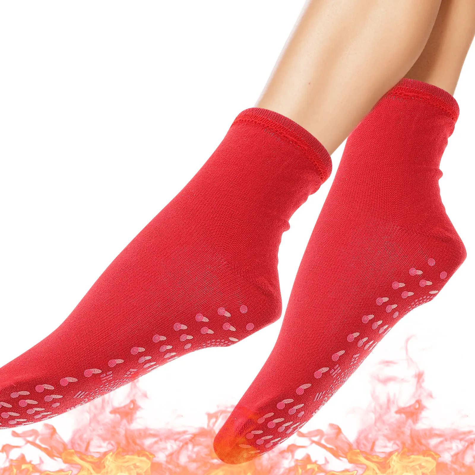 

3 пары массажных носков, зимние самонагревающиеся дышащие теплые эластичные носки с подогревом для холодной погоды, удобные для мужчин и женщин