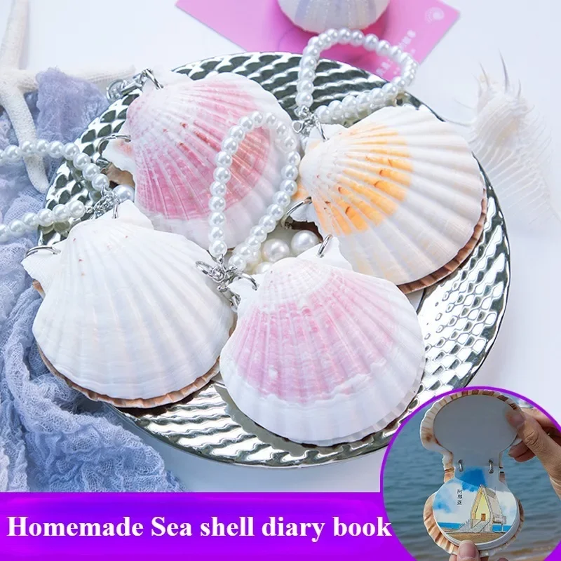 9CM Natural Shell Account Book Mini Art Paper Notepad Outdoor Travel Sketch Painting Watercolor Paper Portable Drawing Notebook