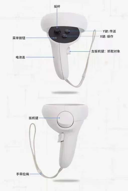 2025 AR 오큘러스 메타 퀘스트 2용 왼손 VR 컨트롤러 추가