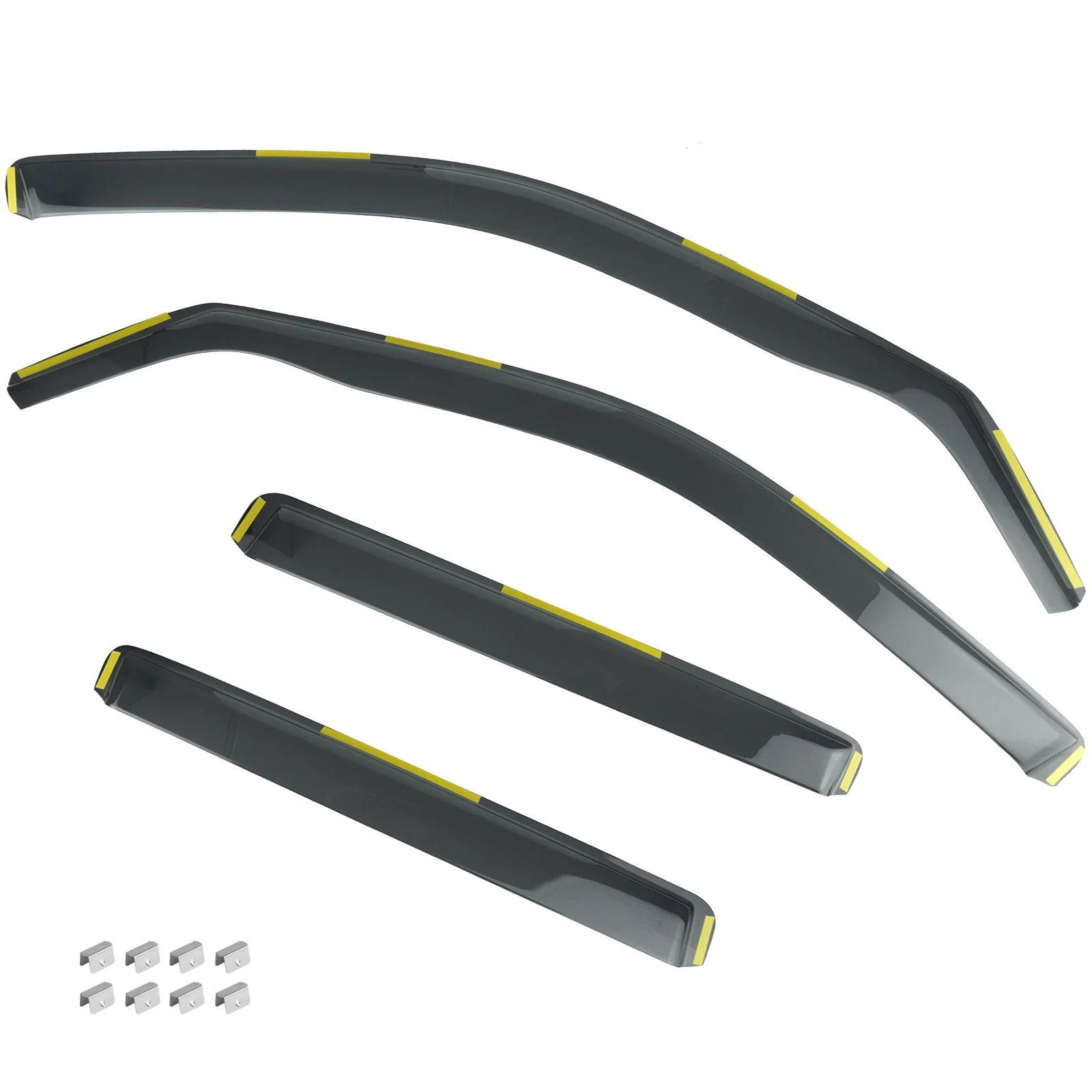 4pcs Tint Tea Translucent Front Window Wind Rain Sun Deflectors Protector Guard Sheet For BMW X3 E83 SUV 2003-2010