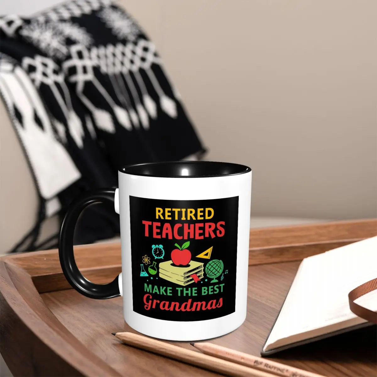 Retired Teachers Make The Best Grandmas Mug Funny Ceramic Coffee Cups Tea Mugs Milk Cup Drinkware Gift for Friends