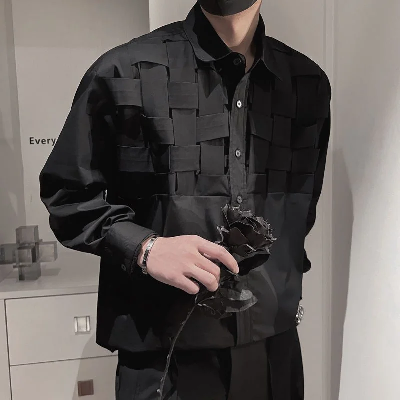 Fashion Brand Ins Design Long-sleeved Men's Handsome Top Spring and Autumn Shirt Jacket