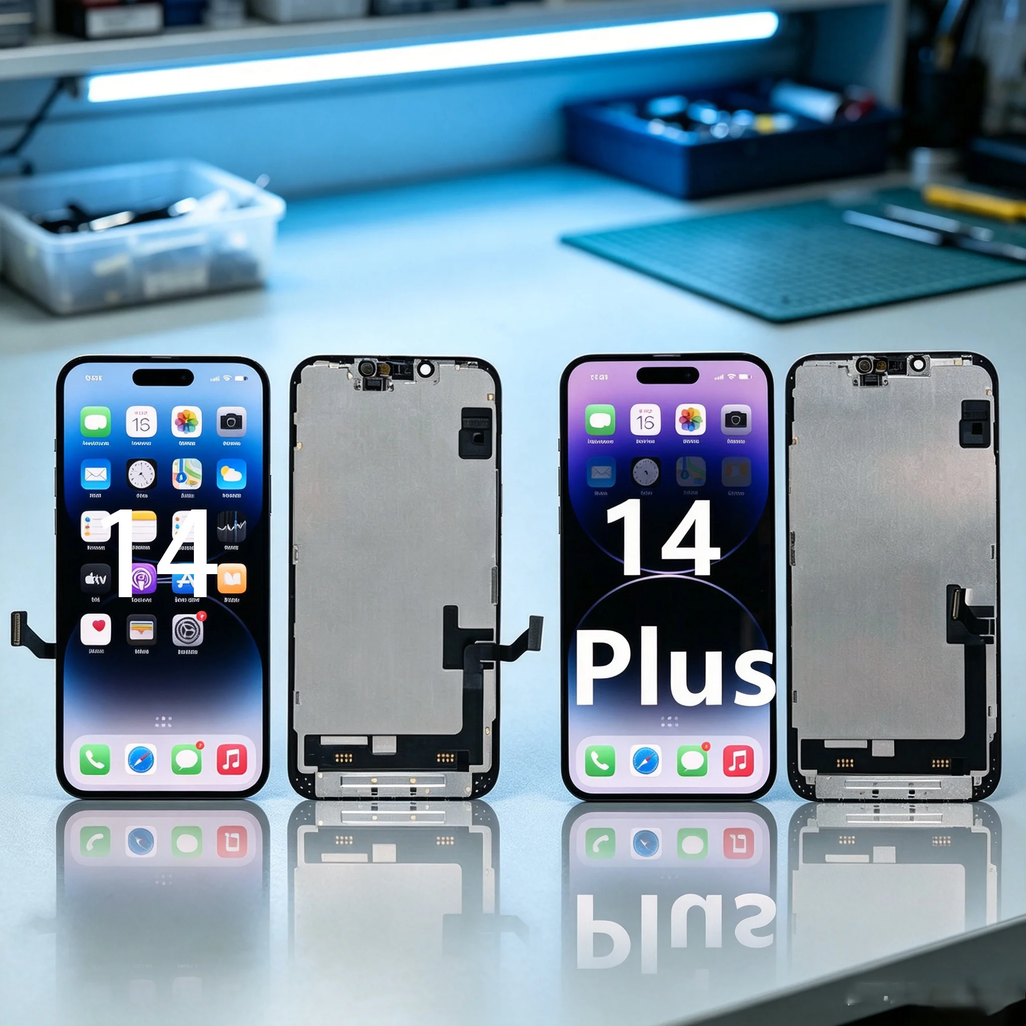 Incell LCD display for iphone 14 14plus 3d touch screen digitizer assembly screen replacement + tools + waterproof seal sticker