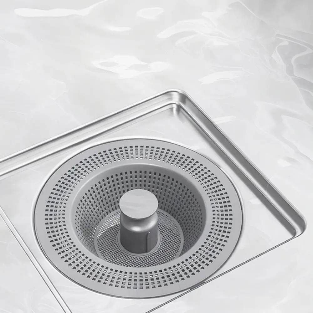 Kitchen Sink Drain Plug Bounce Core Strainer Stainless Steel Food Catcher Sewer Filter Anti Clog Basin Sealing Accessory