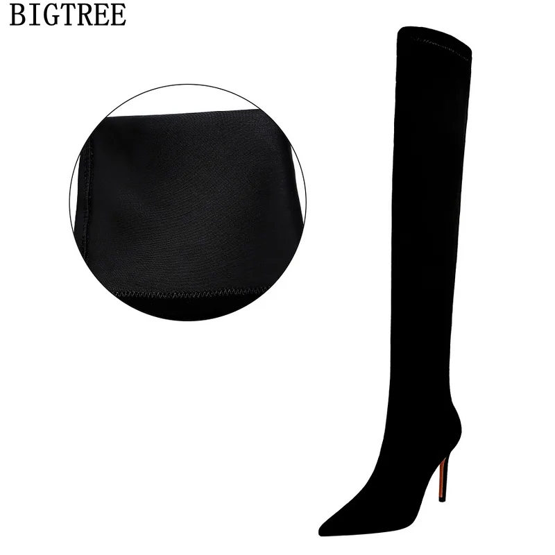 Thigh High Boots Women Pumps Shoes Luxury Stretch Boots Woman Winter Shoes Women Hight Heels Boot for Woman 2024 Chaussure Femme