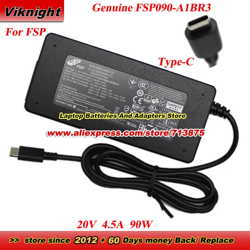 

Genuine FSP090-A1BR3 AD090A1BR3 AC Adapter for FSP 20V 4.5A 90W With Type C Tip Power Supply