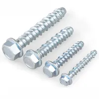 10Pcs Self-Tapping Screw Set - Hex Anchor Bolts for Concrete Cement & Expansion Nails M6/M8 Self-Cutting Screws Kit
