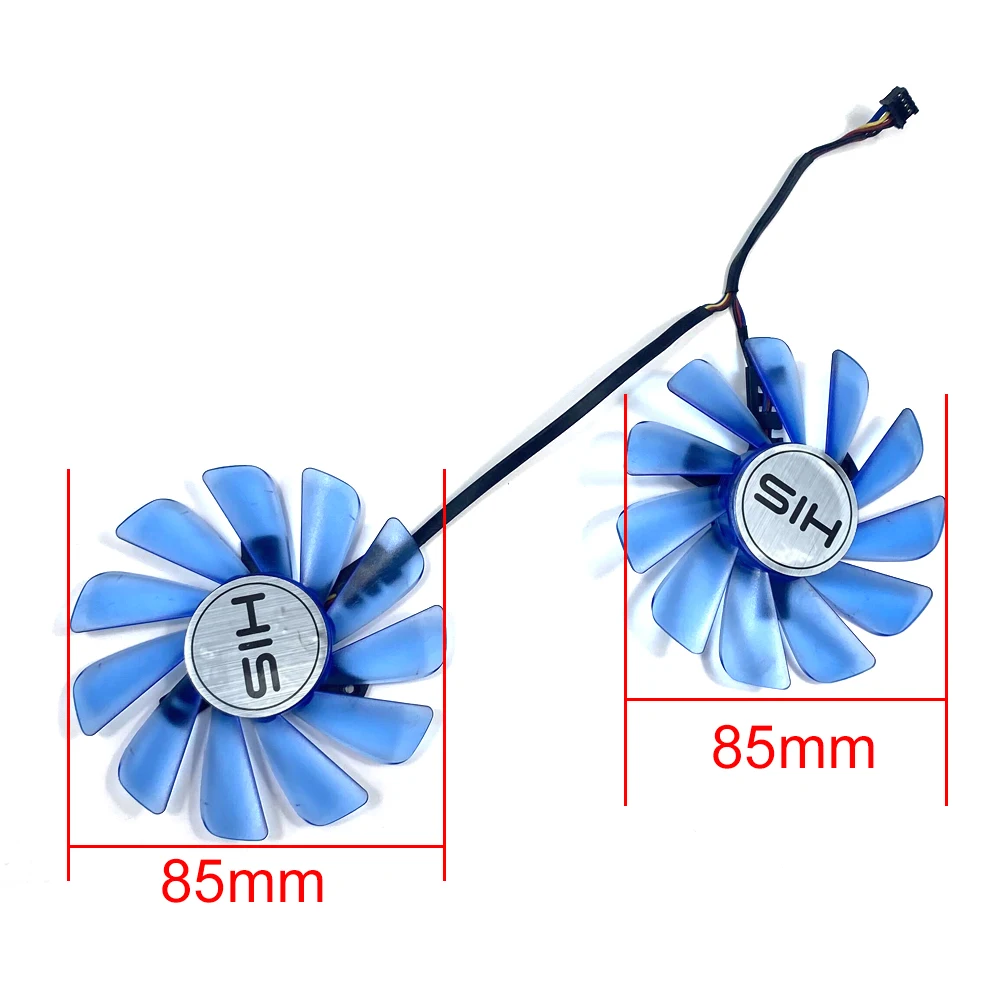 Cooling Fan 2PCS 85MM 4PIN FDC10U12S9-C 0.45A RX 570 IceQ X² GPU FAN For HIS RX 570 IceQ X² OC 4GB Graphics card Fan Replacement