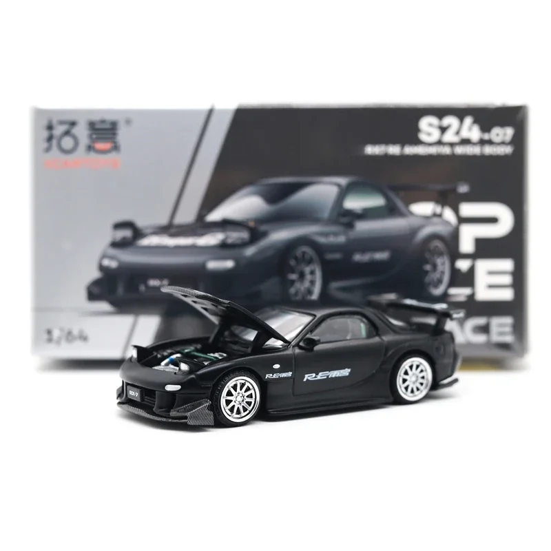 

Xcartoys x POPRACE 1:64 RX7 RE AMEMIYA Black Diecast Model Car