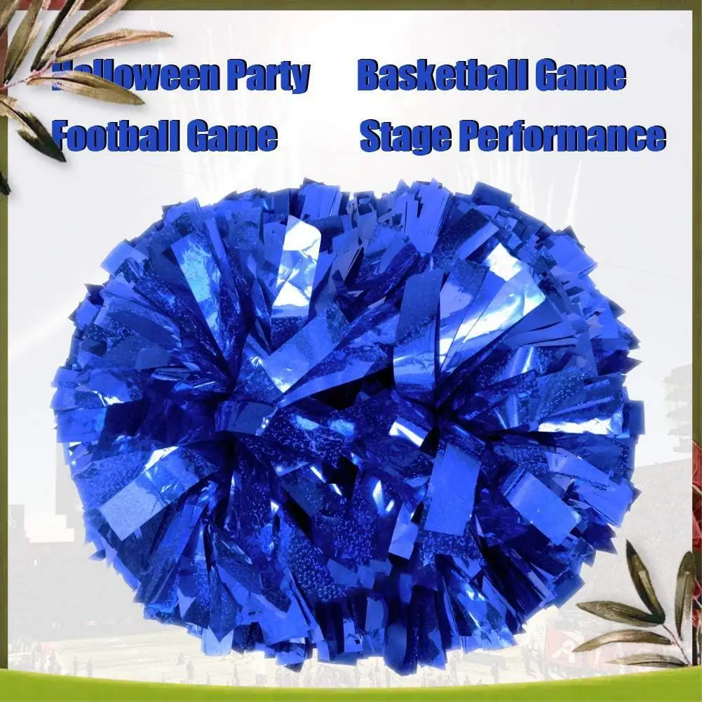 

Reliable-Metallic Foil Cheerleader Pom Poms Cheerleader Pom Poms 10 PCS For Sports Team Spirit Cheering Kids Adults