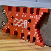 A11I 2Pc Dovetail Jig and Triangle Ruler Kit - Router/Saw Table Precision Depth Gauge and Tenon Space Gauge for Woodworking