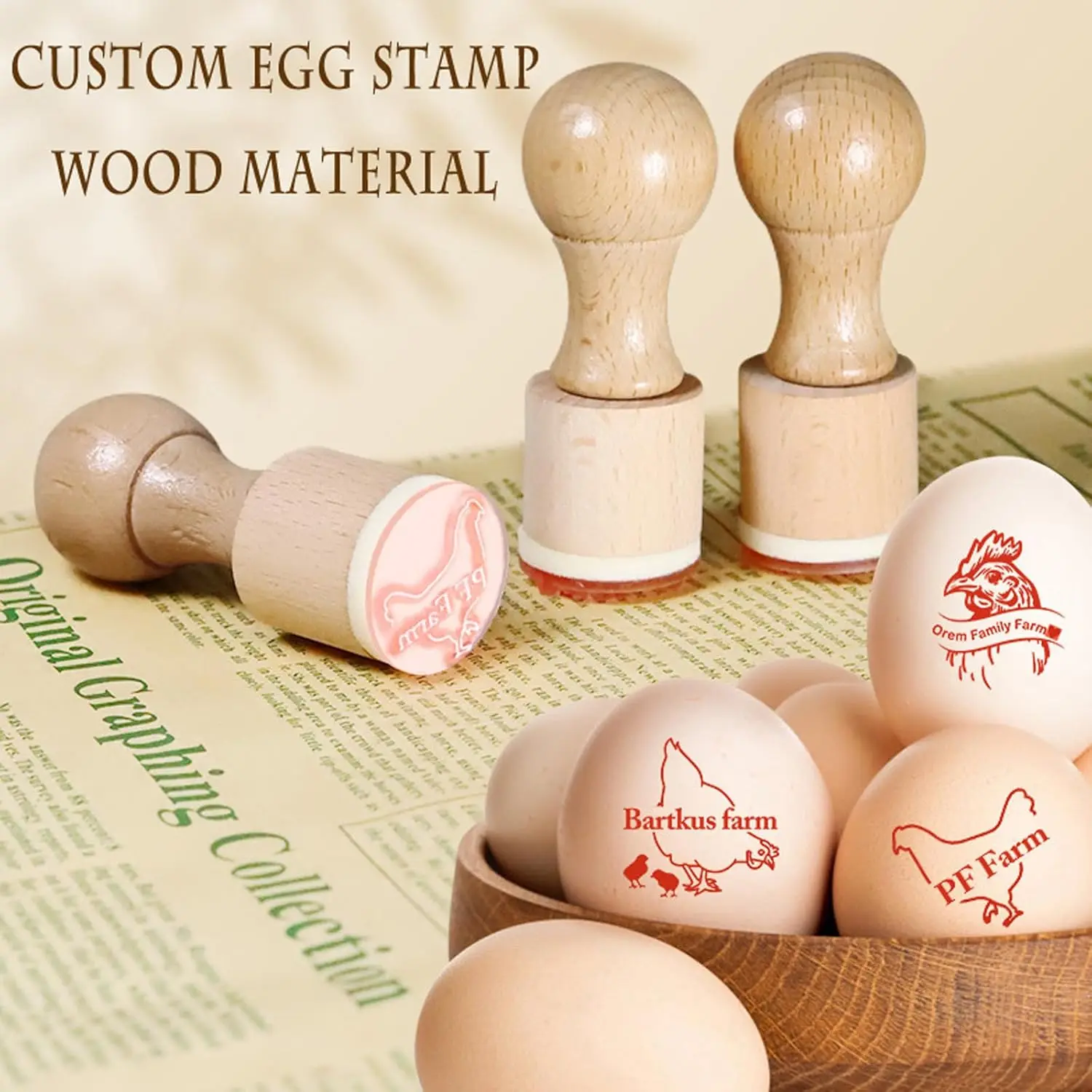 

Egg Stamps for Fresh Eggs Personalized Chicken Egg Stamp with Unique Designs Custom Egg Marking ﻿