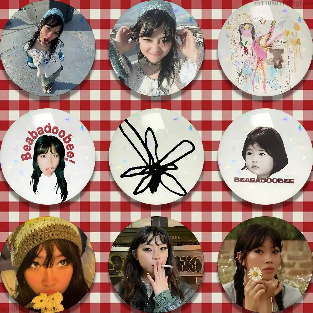 Girl in Red They Re So Pretty 58mm Badge Brooches on Backpack Clothes Handmade Round Enamel Pins for Jewelry