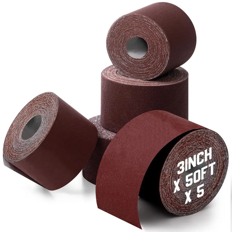

Rolls 3 Wide Emery Cloth Roll Abrasive Sandpaper Assortment Pack 80 150 240 320 400 Grits Sandpaper for Metal Wood Furniture Pol