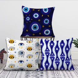 Lucky Evil Eye Symbol Art Pillow Case Sofa Living Room Bedroom Headboard Backrest Cushion Square Cushion Nap Time