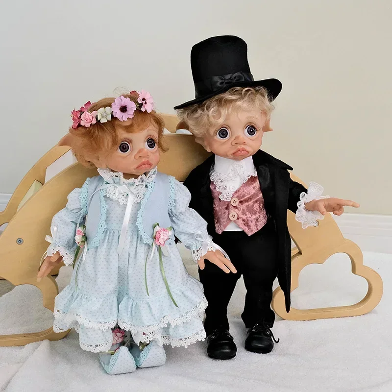 40CM Reborn Baby Doll Tinky Fairy Elf Molto carino Baby Girland Boy Girl Fatto a mano Molti dettagliati Vernice Art Doll Bambole realistiche