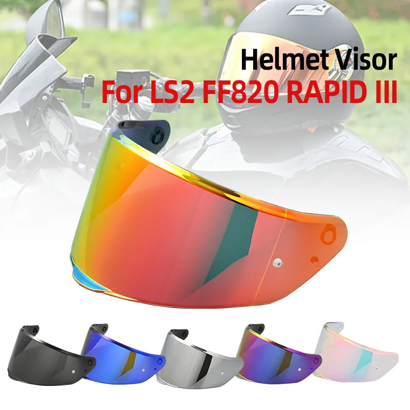 Motorcycle Helmet Lens Visor For LS2 FF820 RAPID III Rapid 3  Replacement WindShield Black Clear Anti-UV accesorios para moto