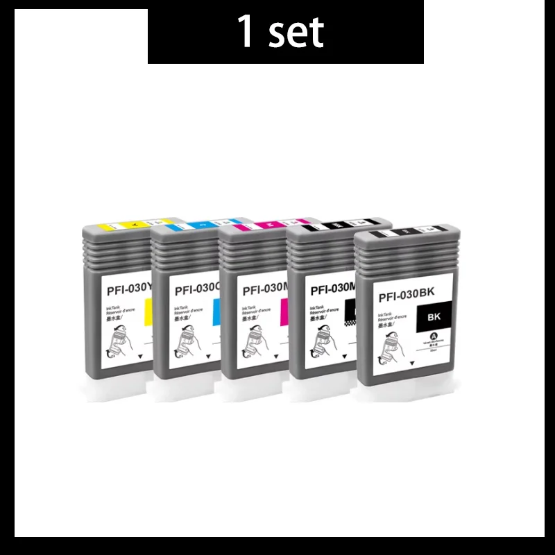 1 set 5color PFI-030 Ink Catridge Compatible For Canon  imageprograf TA20 TA30 TA-5200 TA5300 Printer