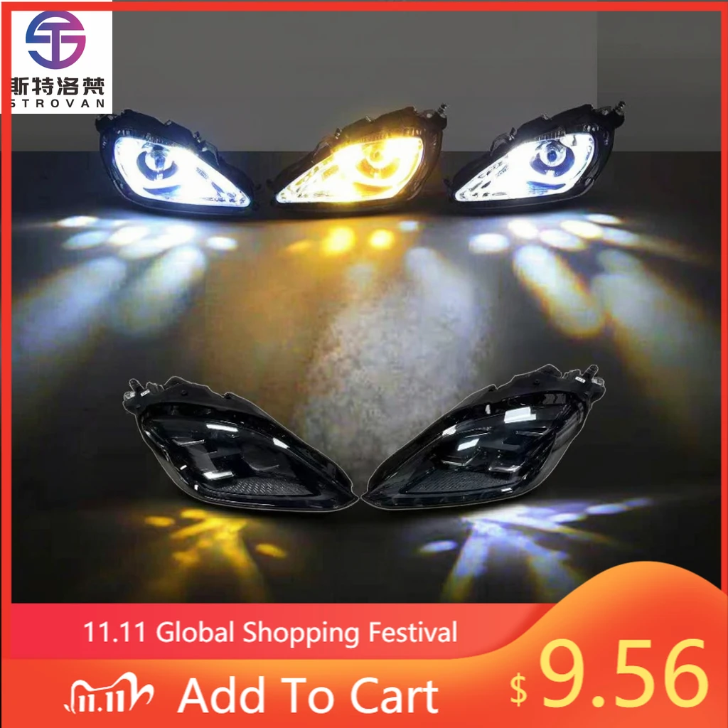 Deren High QualityLED Head Cayenne Lamp Blue Vehicle Lighting with High Beam 6000K Color Temperature Matrix LED for Porsches