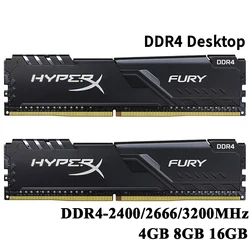 HyperX-memoria RAM DDR4, 16GB, 8GB, 4GB, 32GB, 2133, 2400, 2666, 3200MHz, 3600MHz, 1,2 V, PC4-21300, 25600, 28800, 19200, DIMM, 288pin