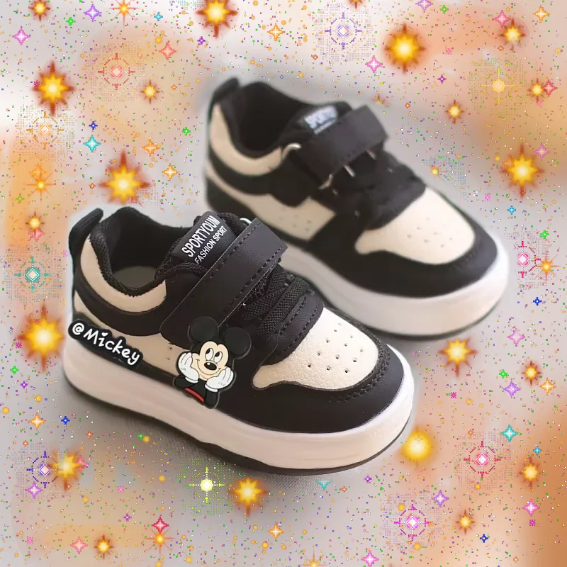 

girl Versatile Non-slip Soft Sole Sneakers Mickey Mouse Stitch Spring fall boy Casual Board Shoes Disney Winter Toddler Shoes