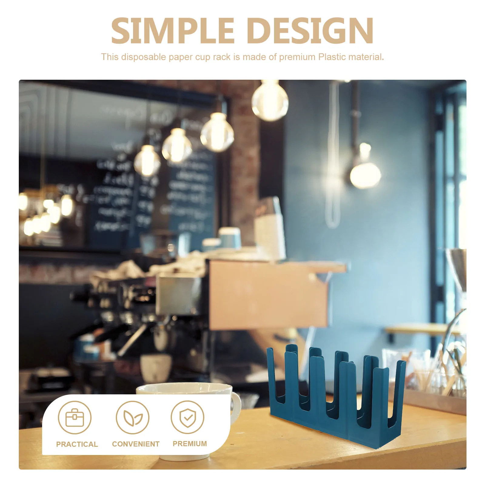 

Four compartment Cup Holder Plastic Disposable Paper Cup Rack Home Coffee Shop Storage ganizer Resin Long lasting Non