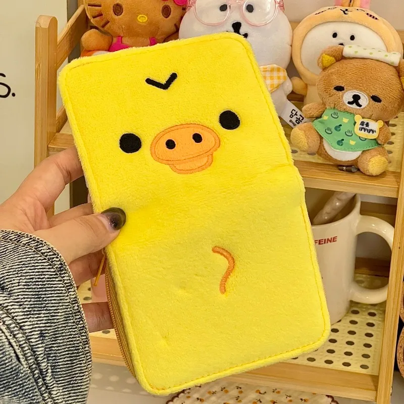Kiiroitori Yellow Chicken Plush Coin Purse Cute Plush Toy 8CM Rilakkuma easy kawaii Chicken Bear Pendant  Accessories Kids Gift