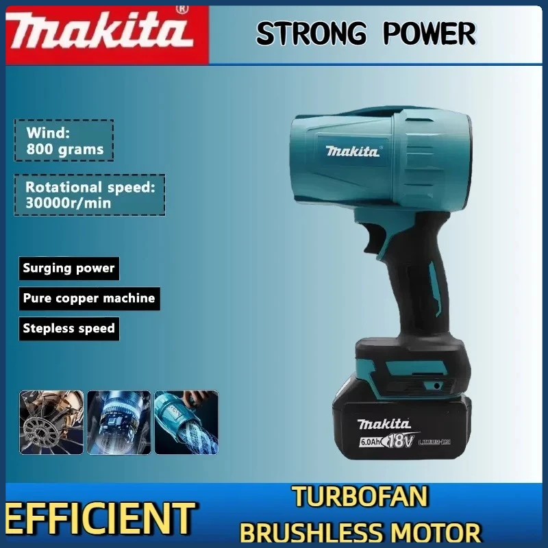 

30000RPM Makita Violent Blower Turbo Jet Fan Electric Air Duster Wind Speed Turbo Rechargeable with Light Car Cleanin Tool