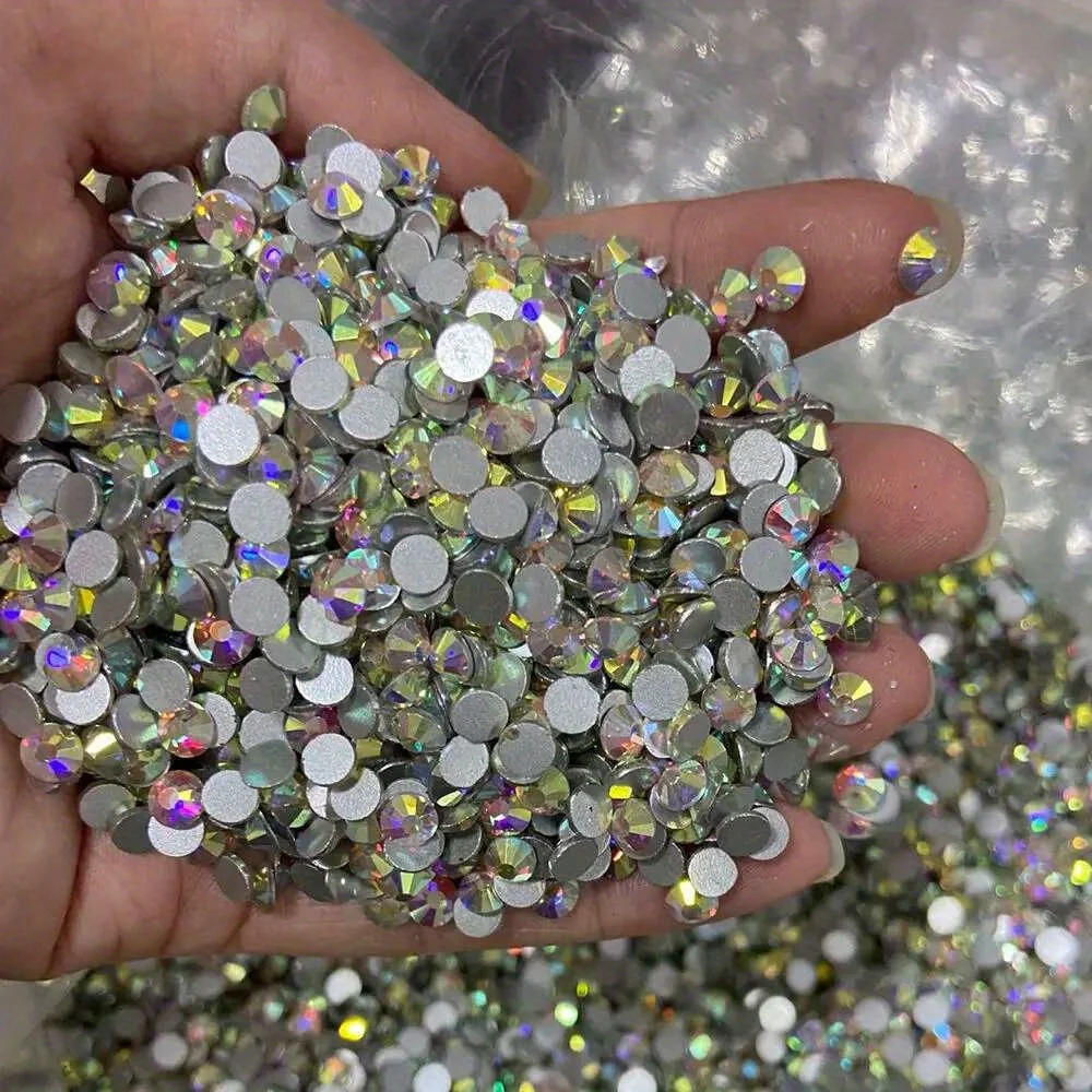 Big Package Bulk Wholesale Flatback Crystal Non Hotfix Rhinestones SS3-SS30 Clear AB Strass For Nail Art Decoration