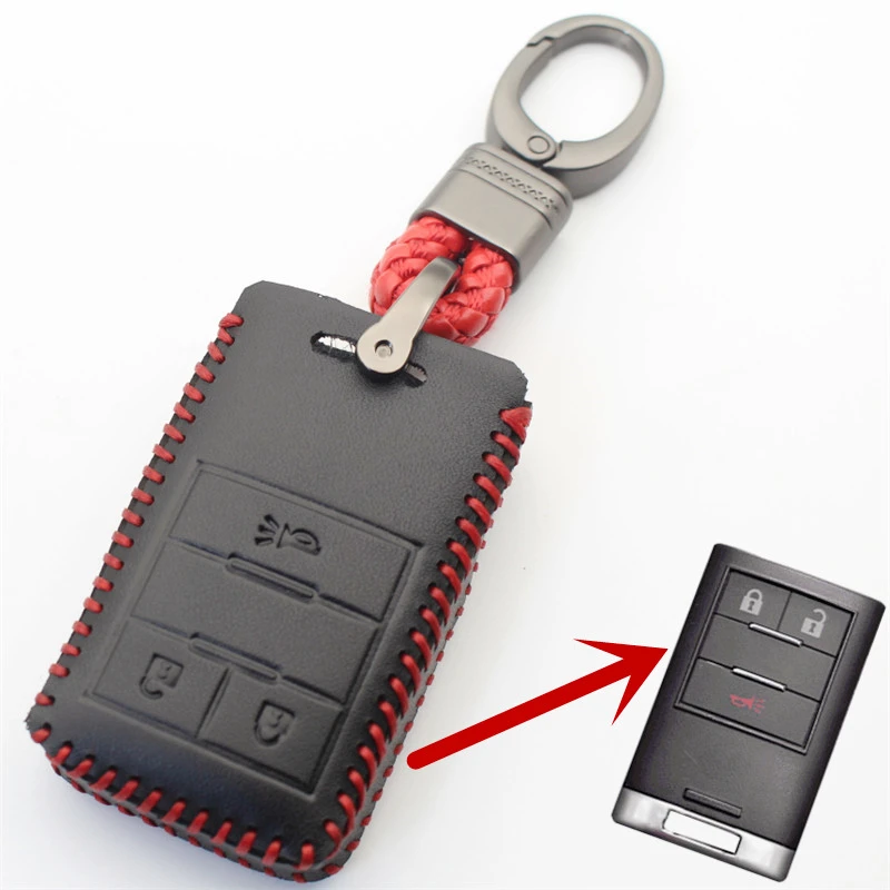 Leather Keyless Entry Smart Key Case Cover For Chevrolet Captiva 2014-2016 Malibu Trax image 4