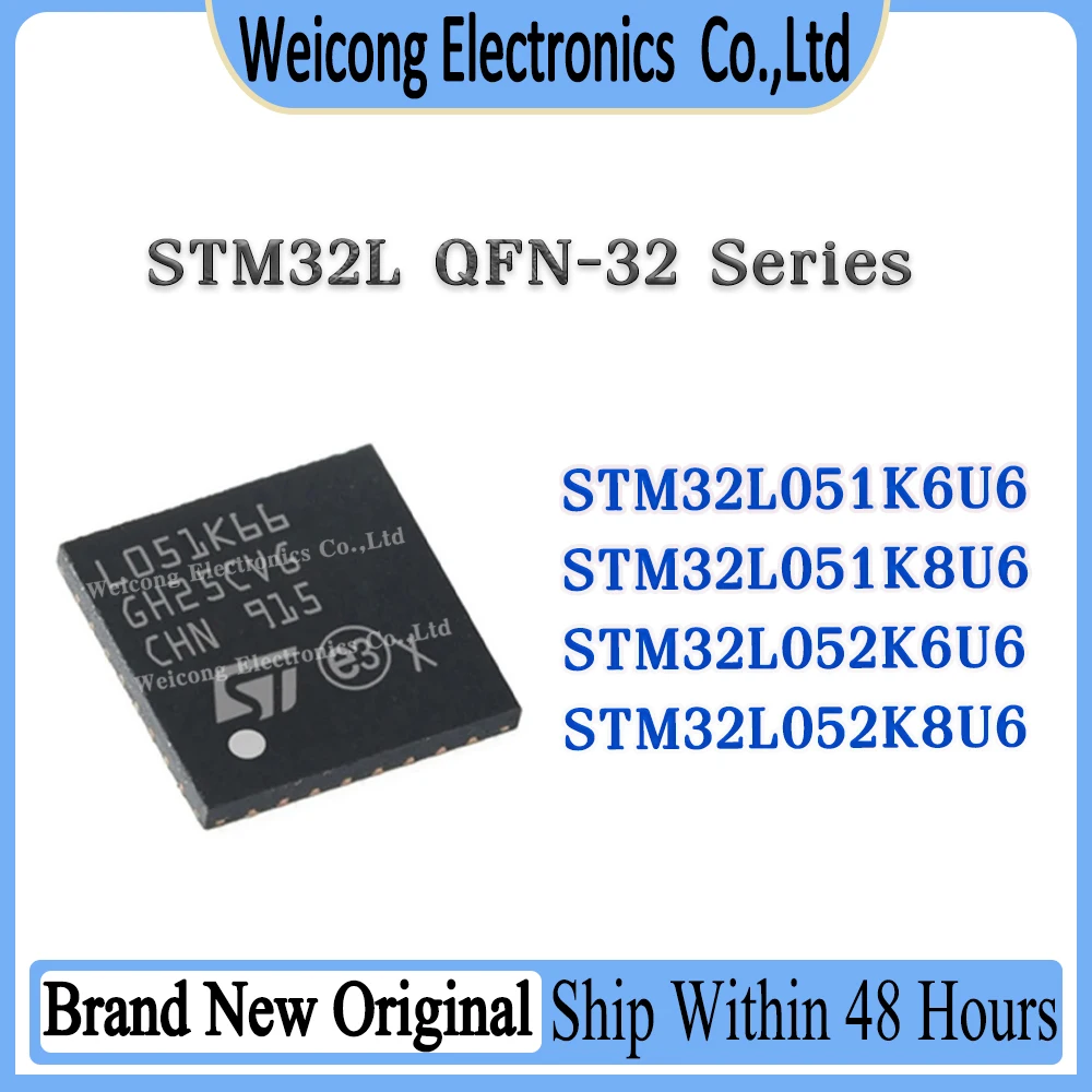 

STM32L051 STM32L052 STM32L051K6U6 STM32L051K8U6 STM32L052K6U6 STM32L052K8U6 STM32L STM32 STM New Original IC MCU Chip QFN-32