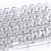 Crystal Transparent Cherry Profile Keycaps For Mechanical Gaming Keyboard ISO Enter PC Key Caps Side carving Backlit RGB Keycap