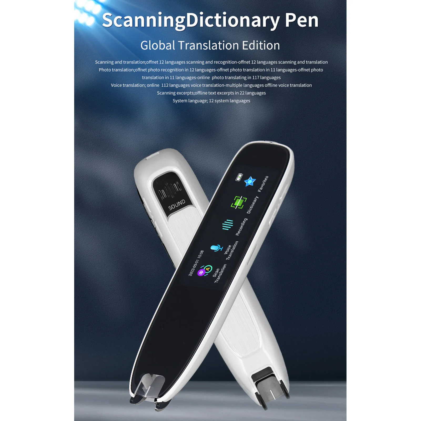 Smart Voice Translator Pen Wit Internationale editie WiFi-vertalingsscanpen Vertalingsscanpen Digitale lezerpen