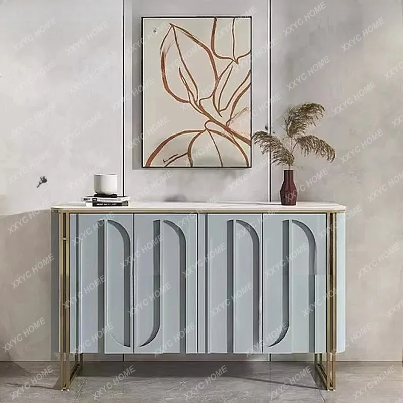 XX Entryway Cabinet Hallway Storage Slim Sideboard Painted Console Table for Living Room