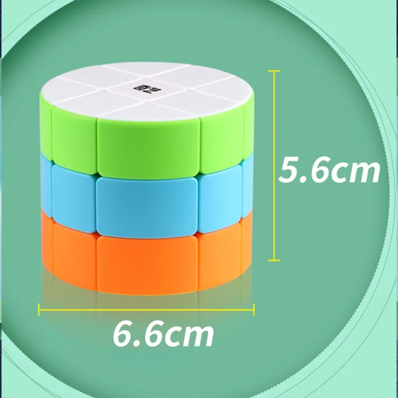 QIYI 3x3x3 cilindro cubo mágico columna rompecabezas de velocidad profesional cerebro retorcido juguetes educativos antiestrés para niños cubo mágico