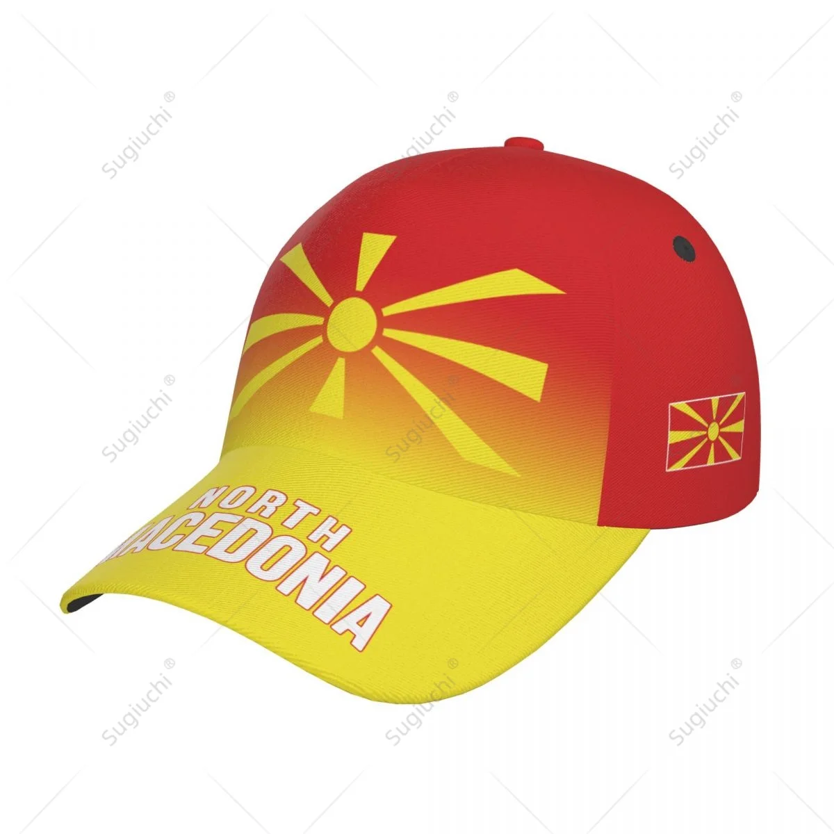 Unisex Baseball Cap Hat Macedonia Flag Gradient Color 3D Printing for Tennis Outdoor Bike Bicycle Golf Baseball Sports Fans