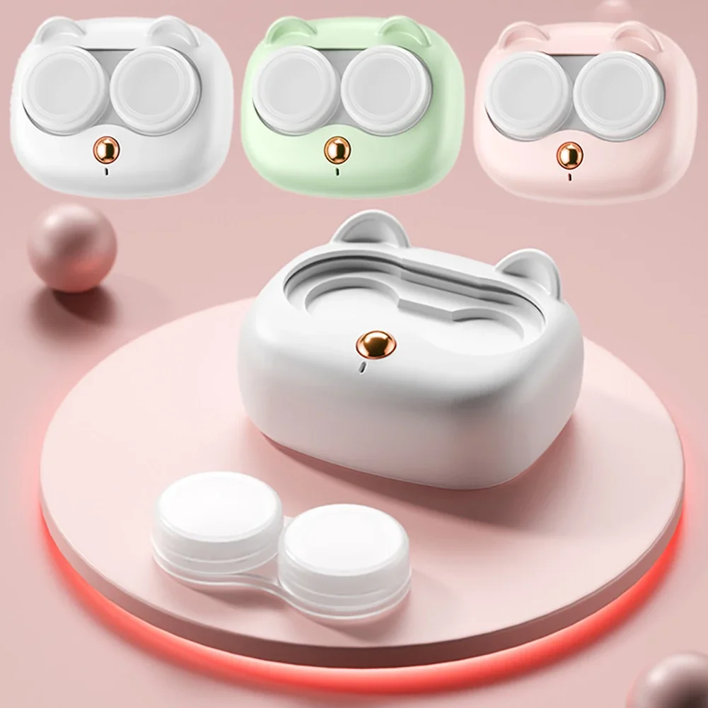 Portable Contact Lens Ultrasonic Cleaning Machine Pupil Storage Cleaning Container Travel Portable Washer Contact Lens Cleaner