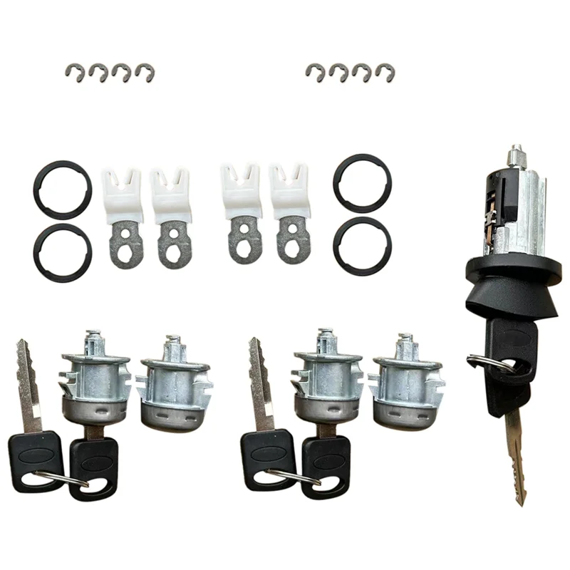 

-ABGQ Whole Set Ignition Cylinder Door Lock 703369 707624C For Ford Ranger Econoline Van E150 E250 E350 For Mazda B Series