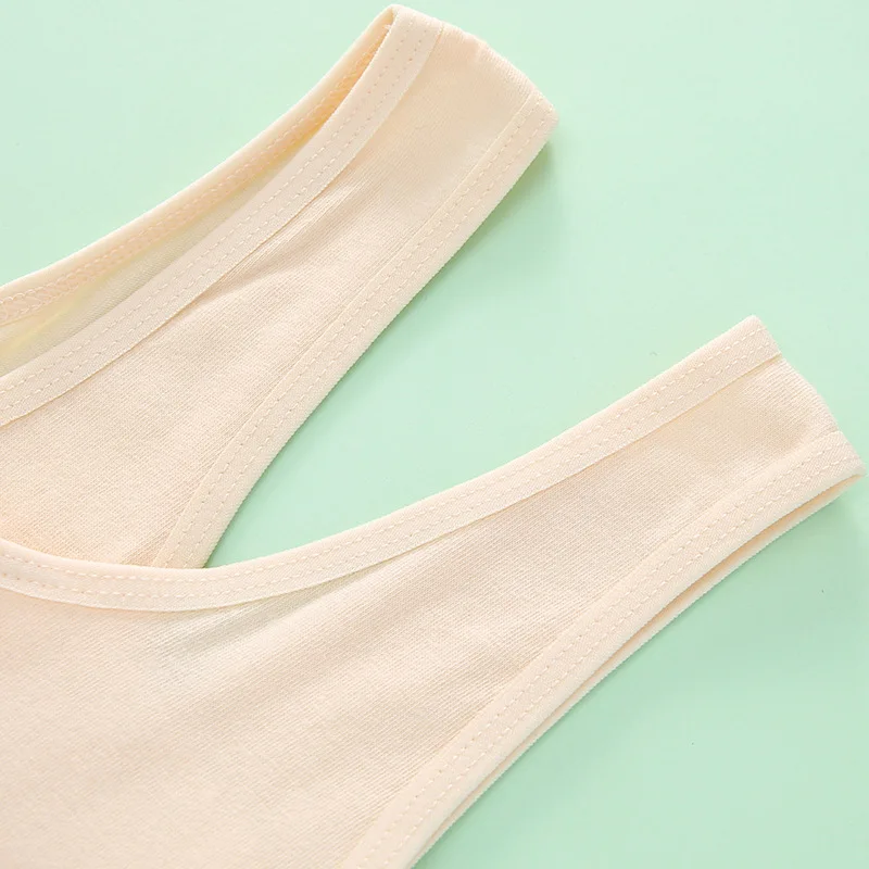 1pcs Cotton Girls Brassiere Children Underwears Adolescent Training Bras Breathable Teen Top Student With Thin Padded Cotton Bra