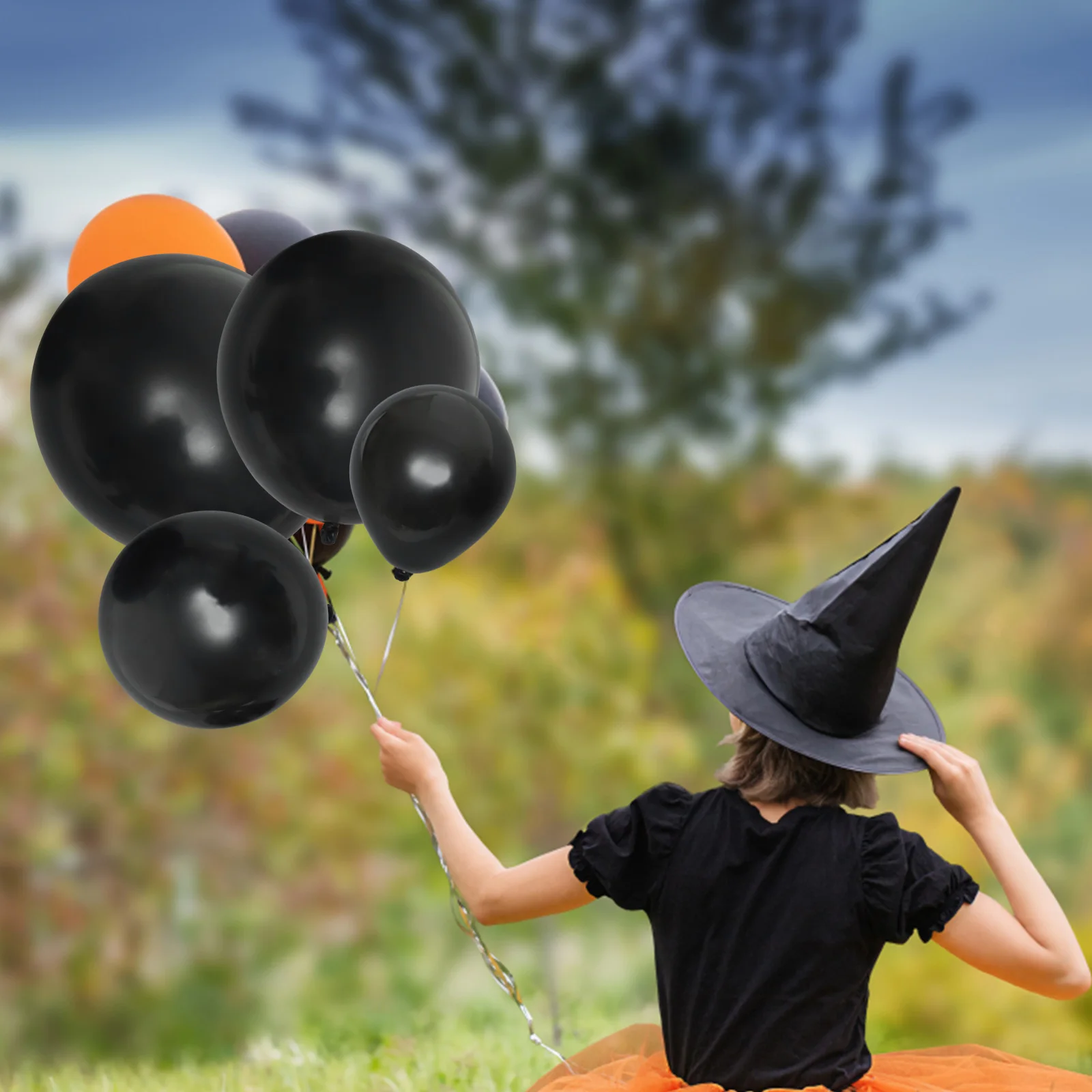 

1 set Black Balloons Set Balloon Chain Arch DIY Decorations Emulsion Party Supplies Halloween Wedding Engagement Mixed Sizes