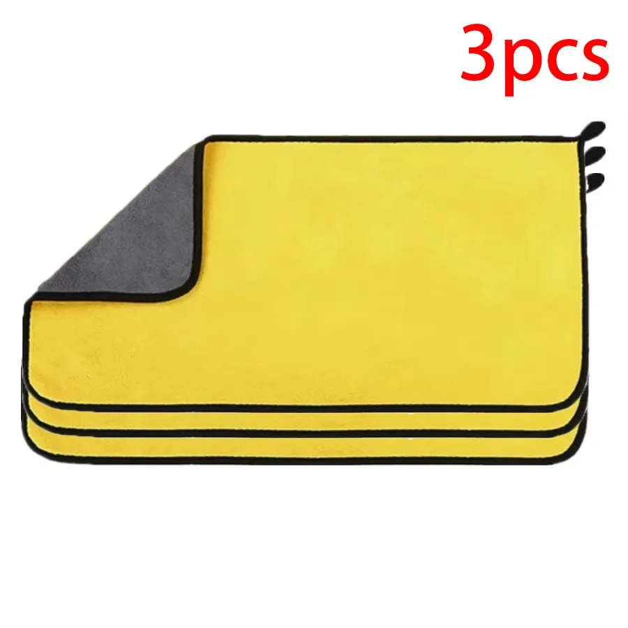 1/2/3/6/10pcs 30X60cm Microfiber Car Cleaning Handdoeken Zacht Sneldrogend voor Windows Spiegels Poetslappen Dubbellaags Washandje - afbeelding 1