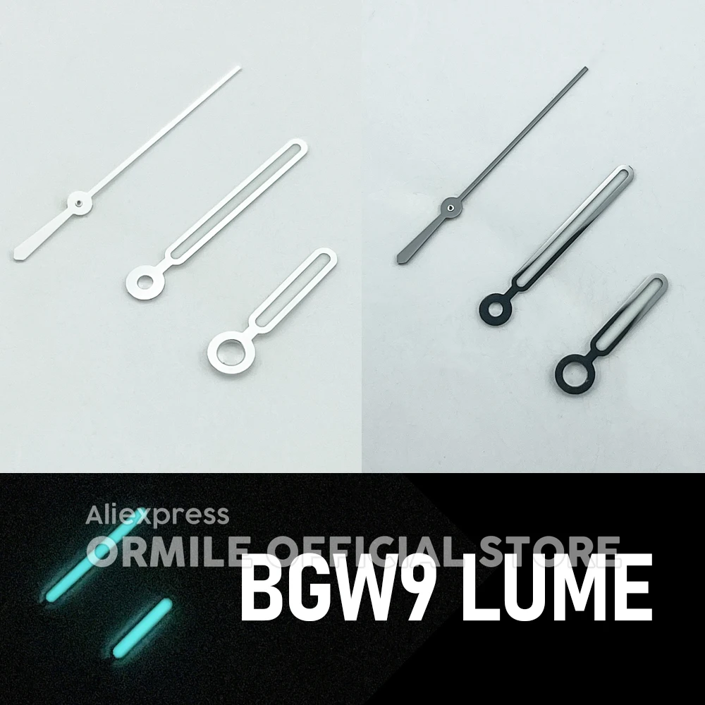 Set di lancette NH35 Set di lancette per orologio NH35A in argento lucido e nero con BGW9 Lume per quadranti NH36, e NH38 Nautilu