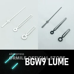 NH35 Hands Set Polished Silver and Black NH35A Watch Hands Set with BGW9 Lume for NH36, and NH38 Dials Nautilu