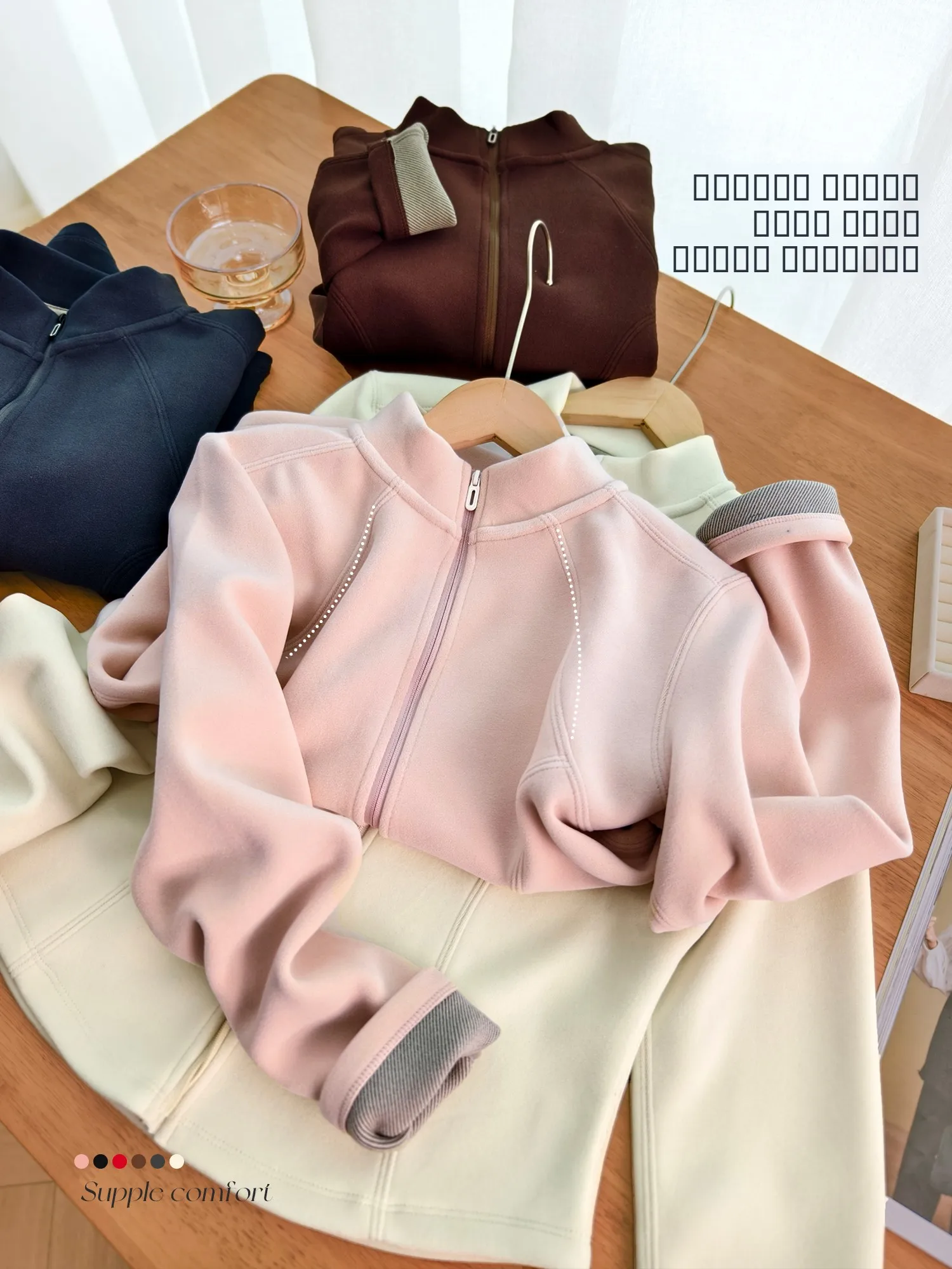 

Женская теплая куртка-жакет из смесовой шерсти с воротником-стойкой и молнией, гарантированное тепло