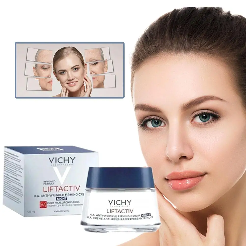 VICHY Soins Visage 16% VC Raingurissant Sérum Hyaluronique Crème Reparatrice Collagène Hydratant Intense Peau Ferme