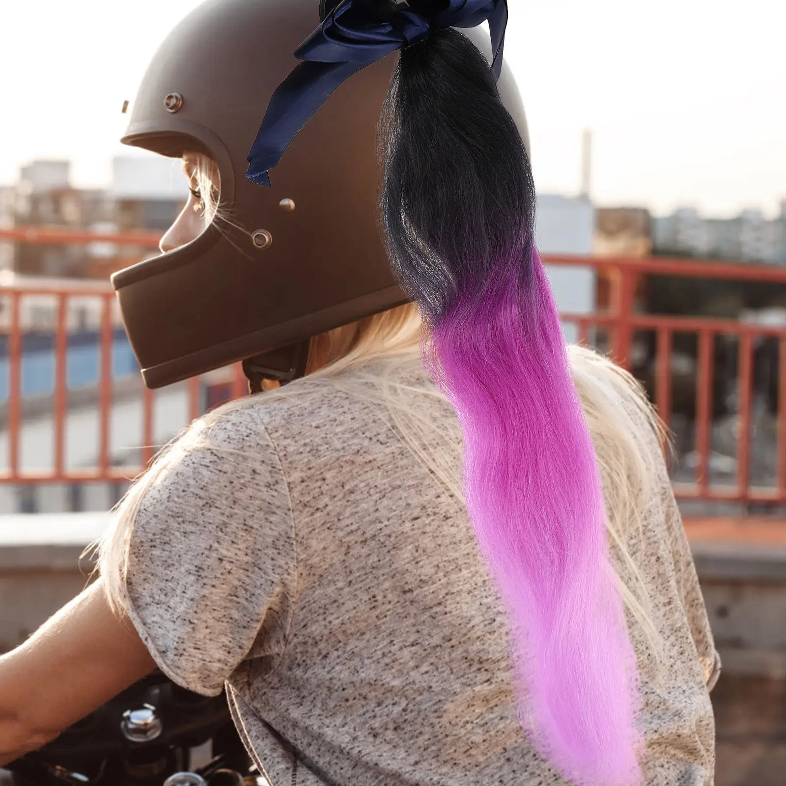 

Motorcycle Decorative Ponytail High Temperature Wire Replaceable Braid Accessory Durable Bright Colors Fashionable