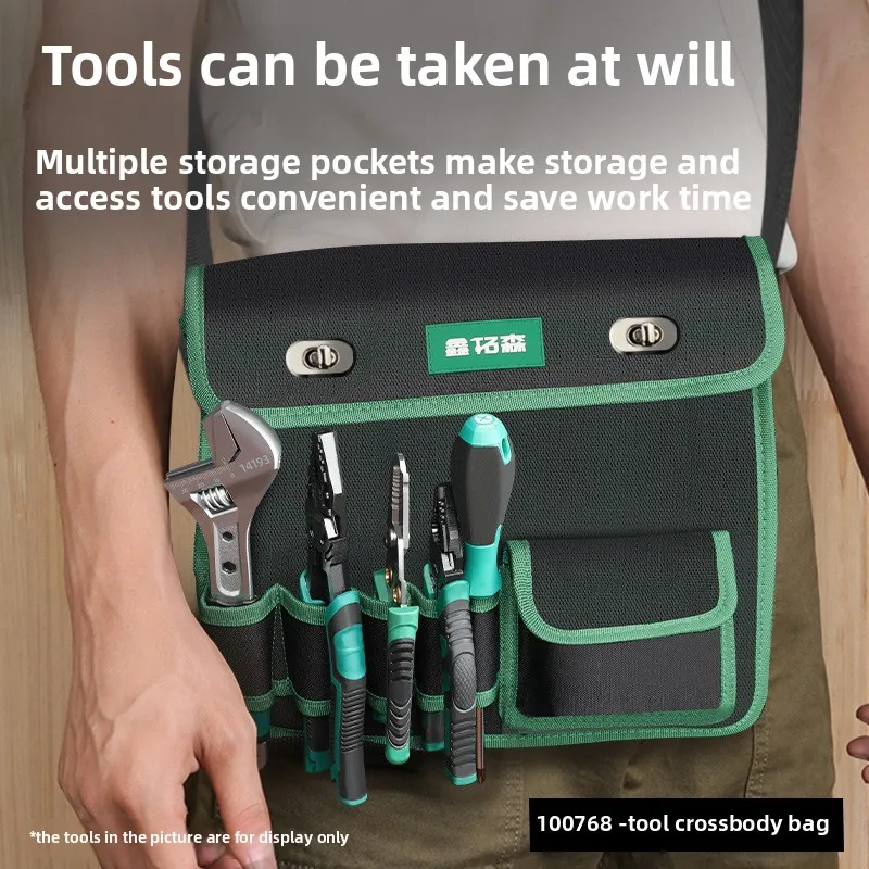 Multifunctional Tool Bag Electrician Maintenance Electrician Bag Handheld Tool Bag Waterproof Oxford Cloth Tool Waist Bag