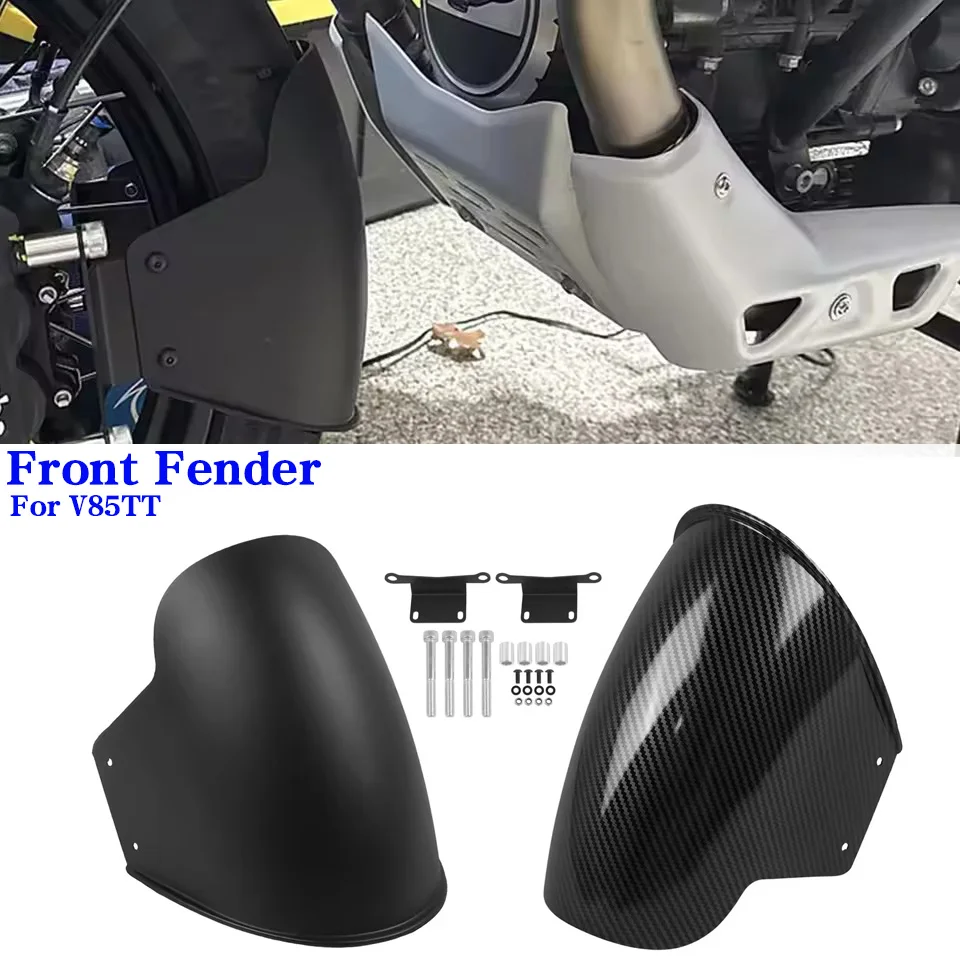 

For Moto Guzzi V85 TT V85TT V 85 TT 2019-2024 Motorcycle Front Mud Guard Fender Mudguard Cover Black Accessories