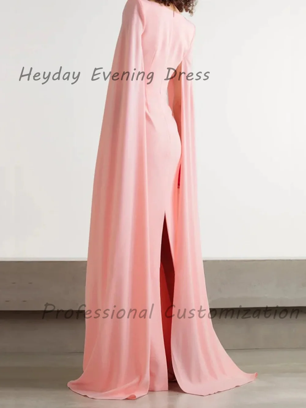 Heyday-Robe de Soirée de Bal Élégante à Manches Courtes pour Femme Luxueuse, Vêtement en Crêpe Sexy, Droite, Longueur au Sol, 2024